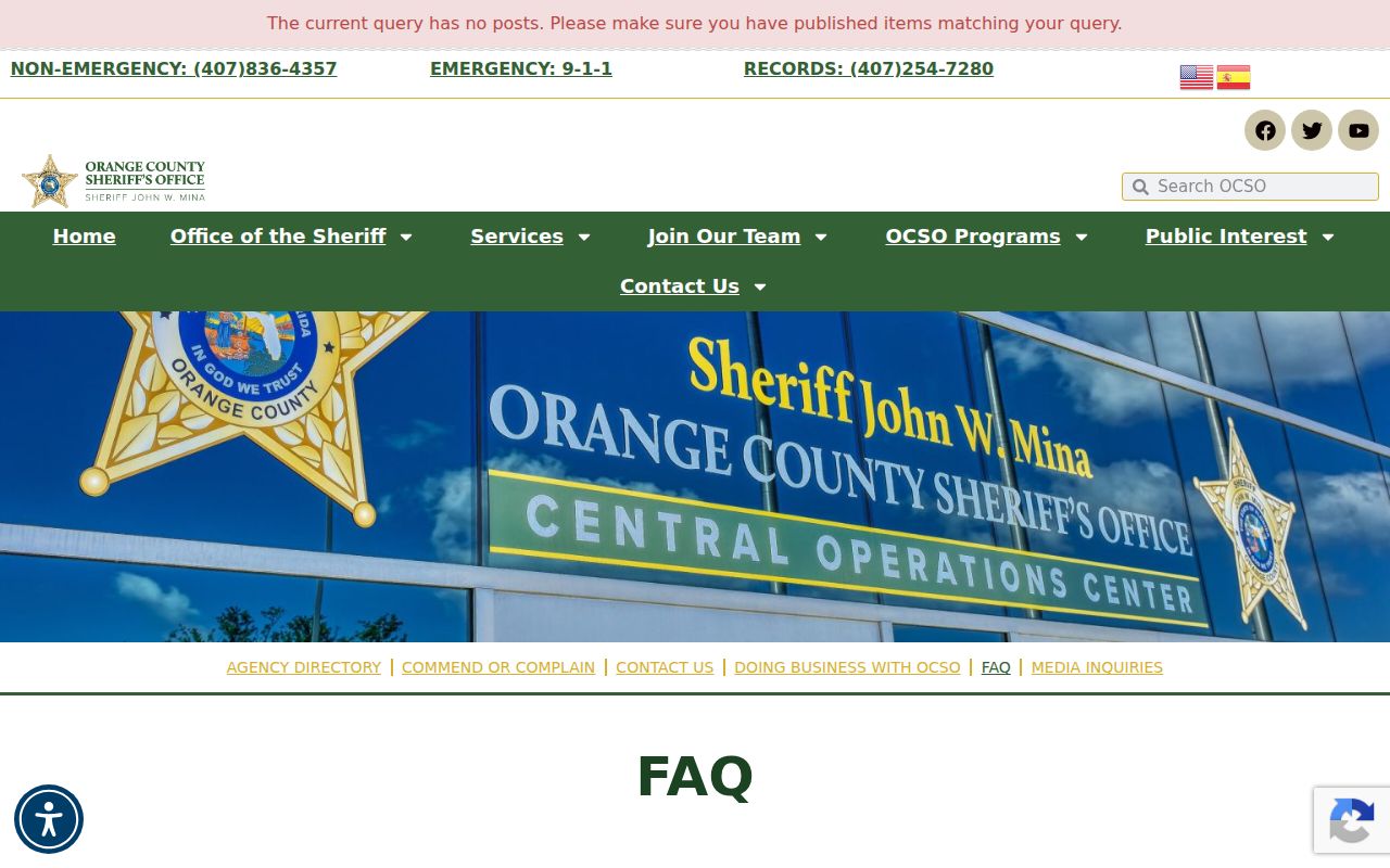 Apopka neighbors Orange County Sheriff corrections search route