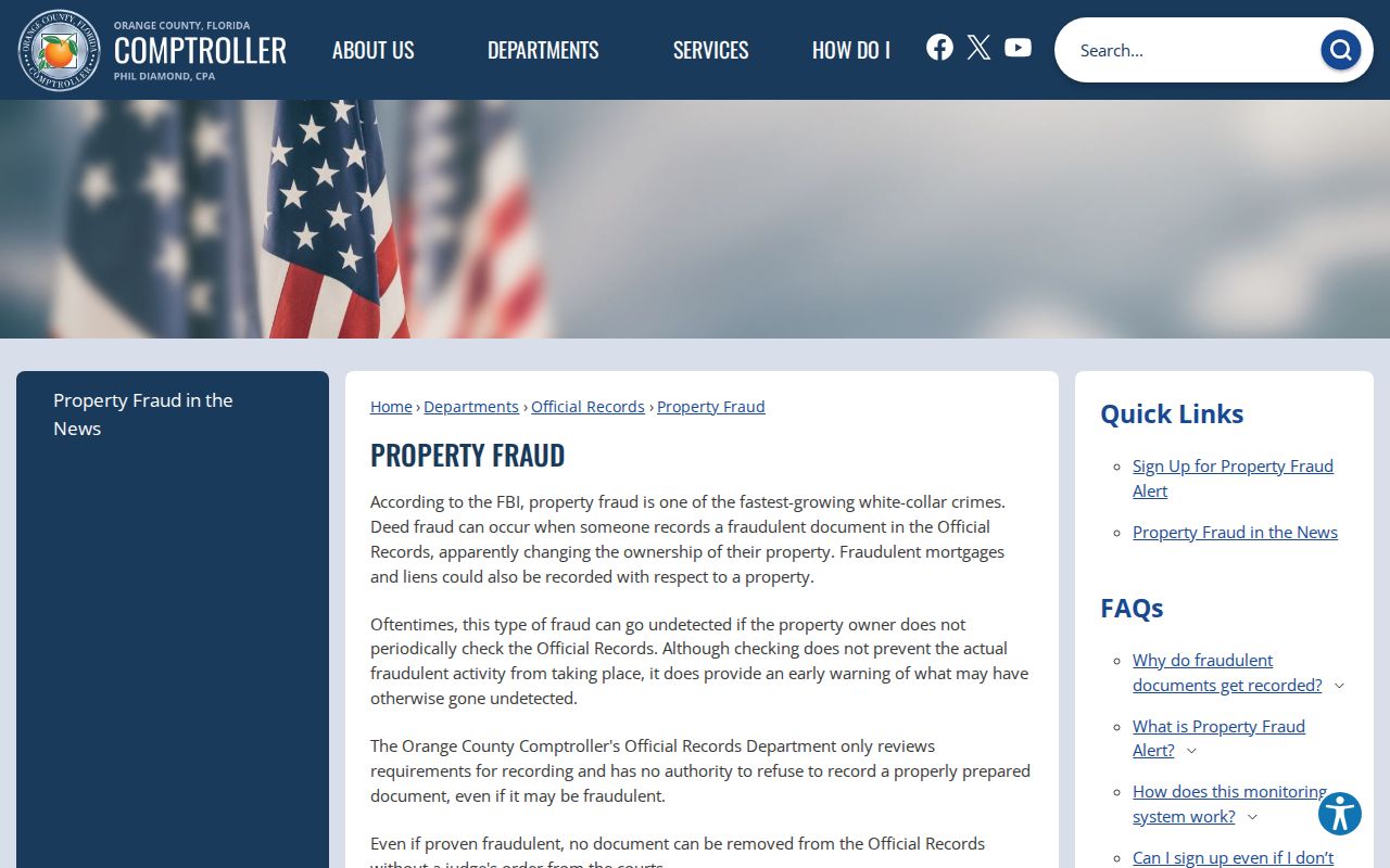 Apopka previous residents Orange County property fraud alert